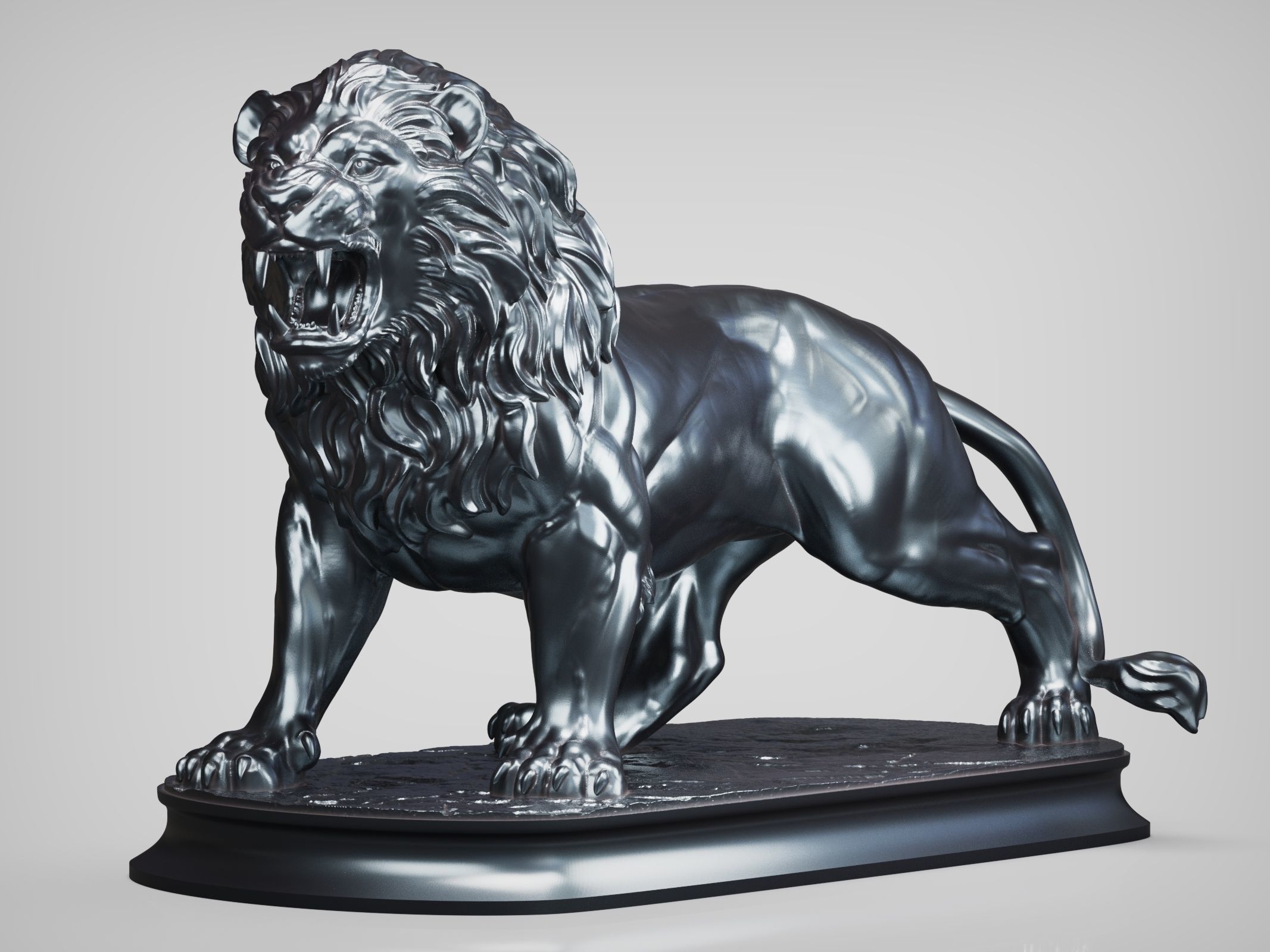 Lion Sculpture 3D print model_1