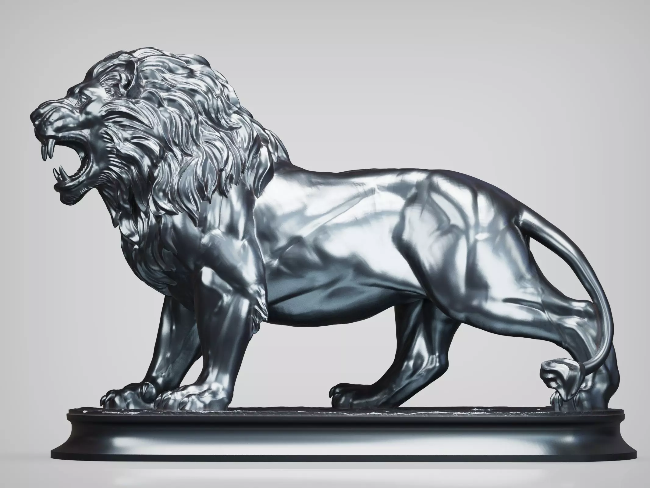 Lion Sculpture 3D print model_0