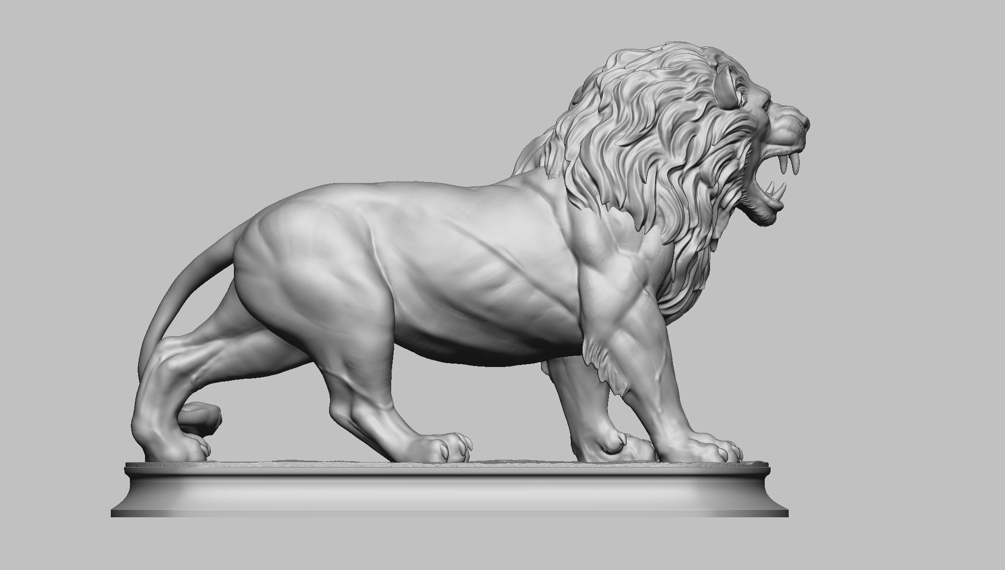 Lion Sculpture 3D print model_5