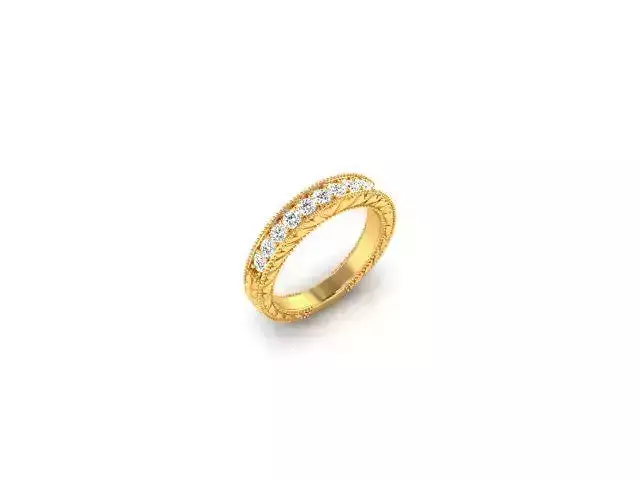 Solitaire Ring 3DM STL OBJ FBX Render Details