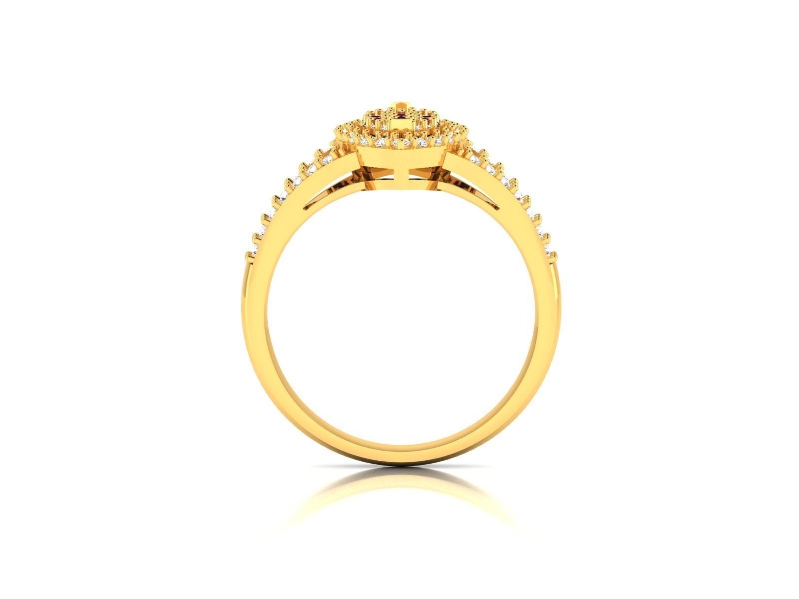 Solitaire Ring 3DM STL OBJ FBX Render Details 3D print model_4