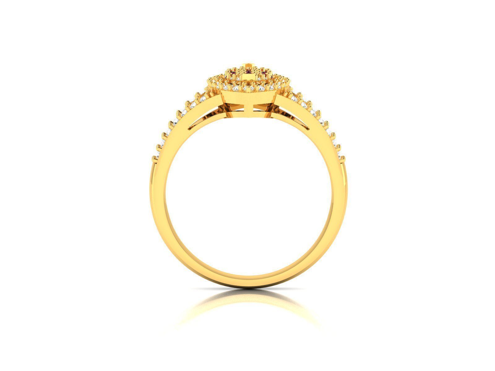 Solitaire Ring 3DM STL OBJ FBX Render Details 3D print model_3