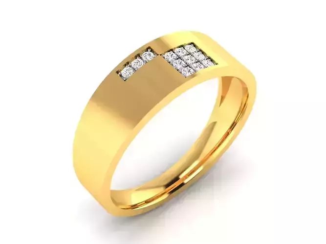 Solitaire Ring 3DM STL OBJ FBX Render Details