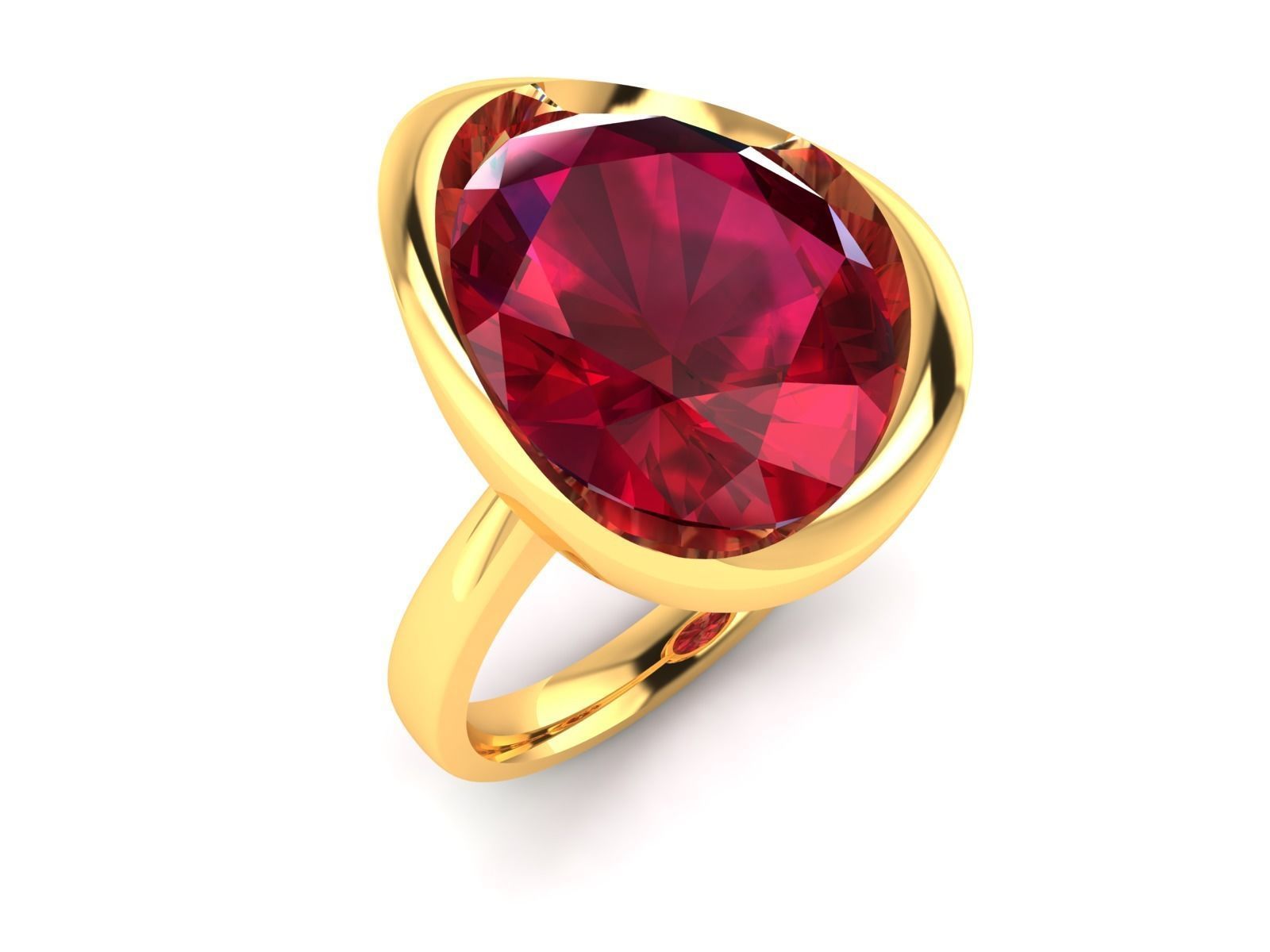 Solitaire Ring 3DM STL OBJ FBX Render Details 3D print model_1