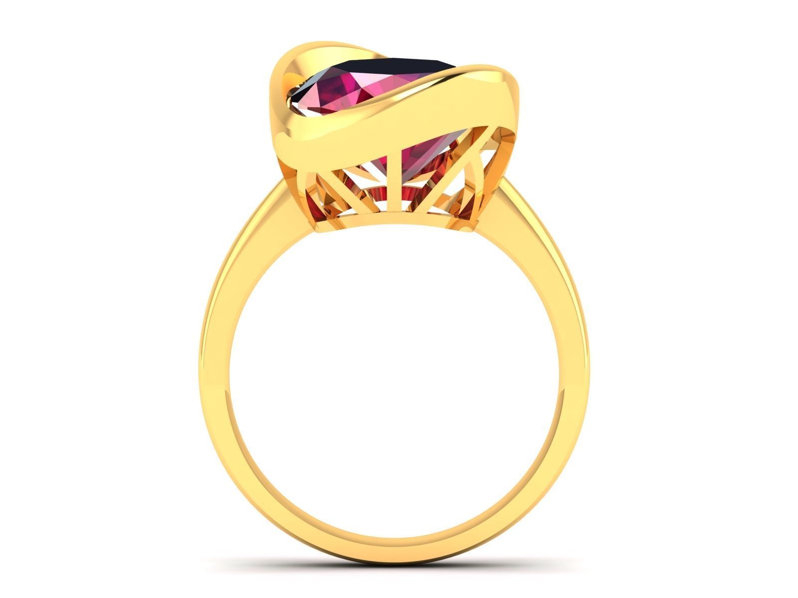 Solitaire Ring 3DM STL OBJ FBX Render Details 3D print model_3
