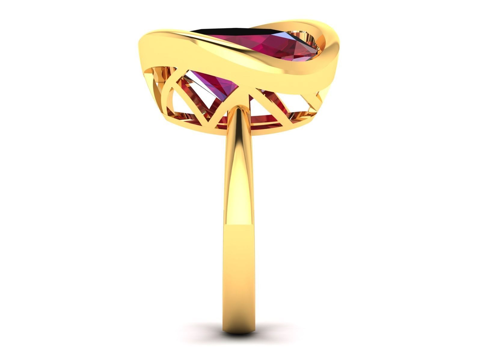 Solitaire Ring 3DM STL OBJ FBX Render Details 3D print model_5