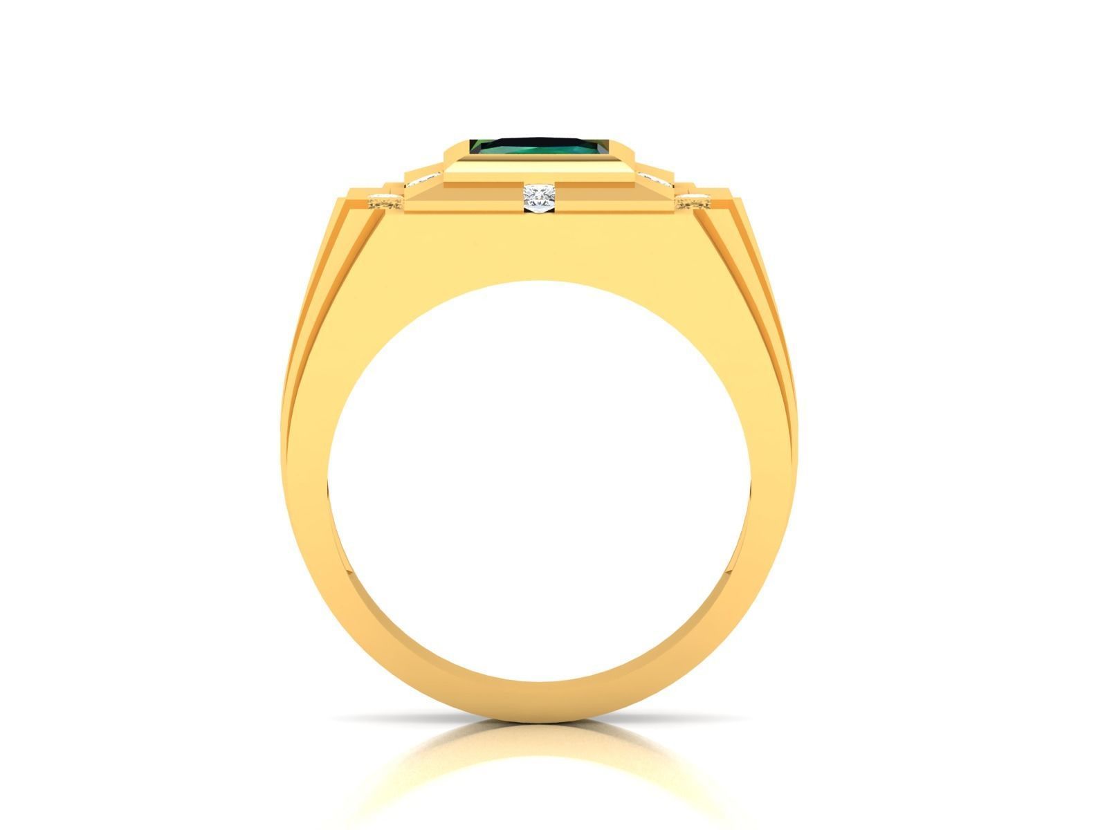 Solitaire Princess Ring 3DM STL OBJ FBX Render Details 3D print model_3