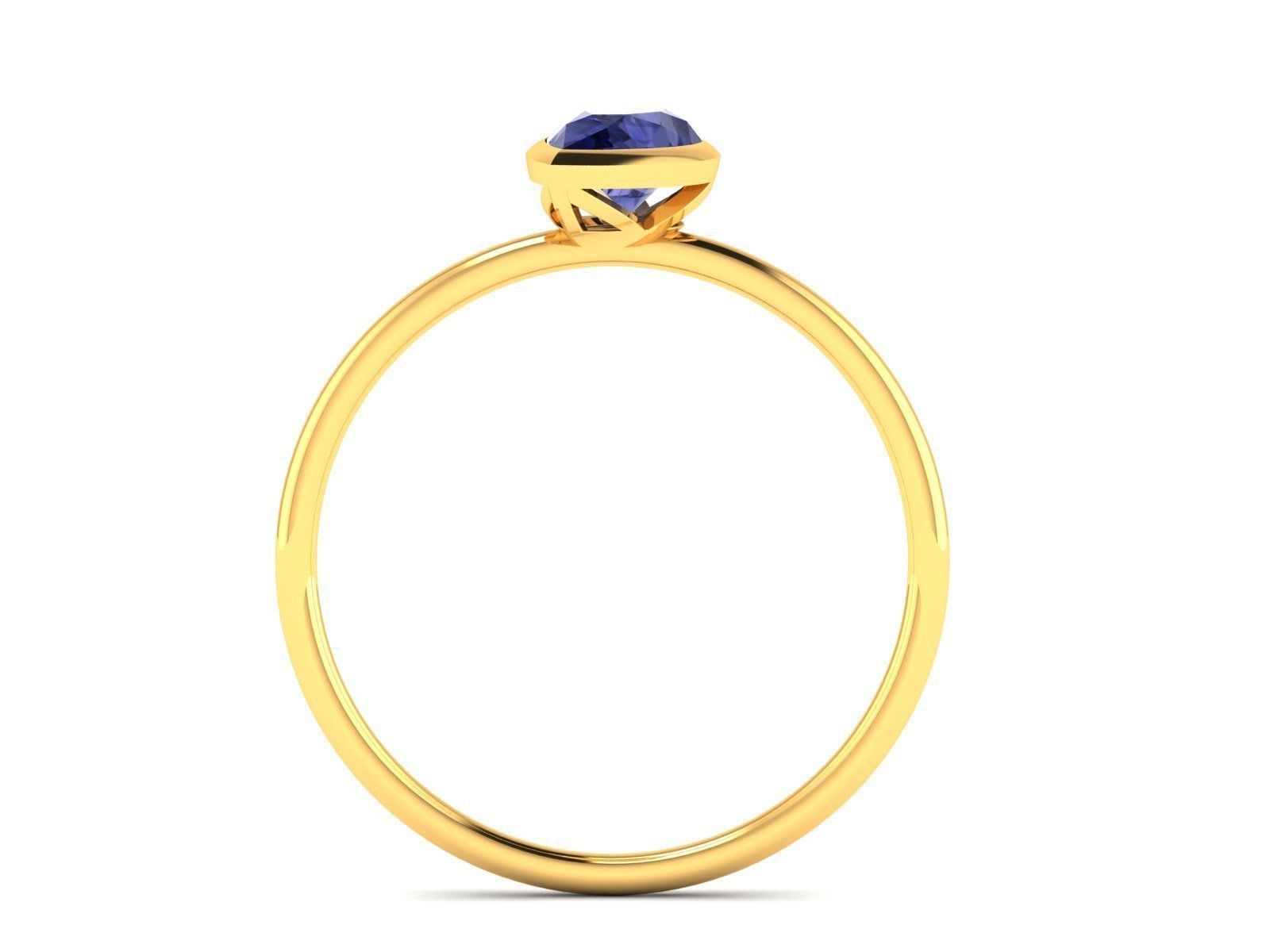 Solitaire Pear Stone Ring 3DM STL OBJ FBX Render Details 3D print model_1