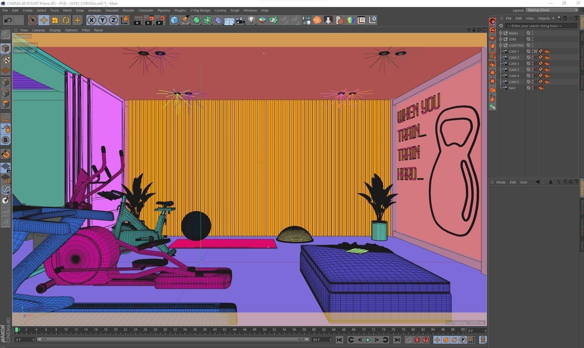 Corona - C4D Scene files - Gym 3D model_7