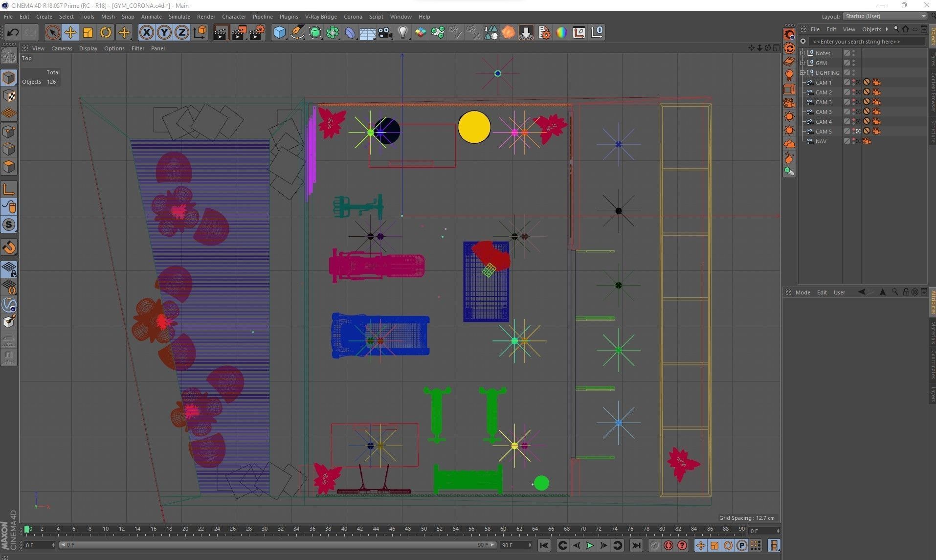 Corona - C4D Scene files - Gym 3D model_13