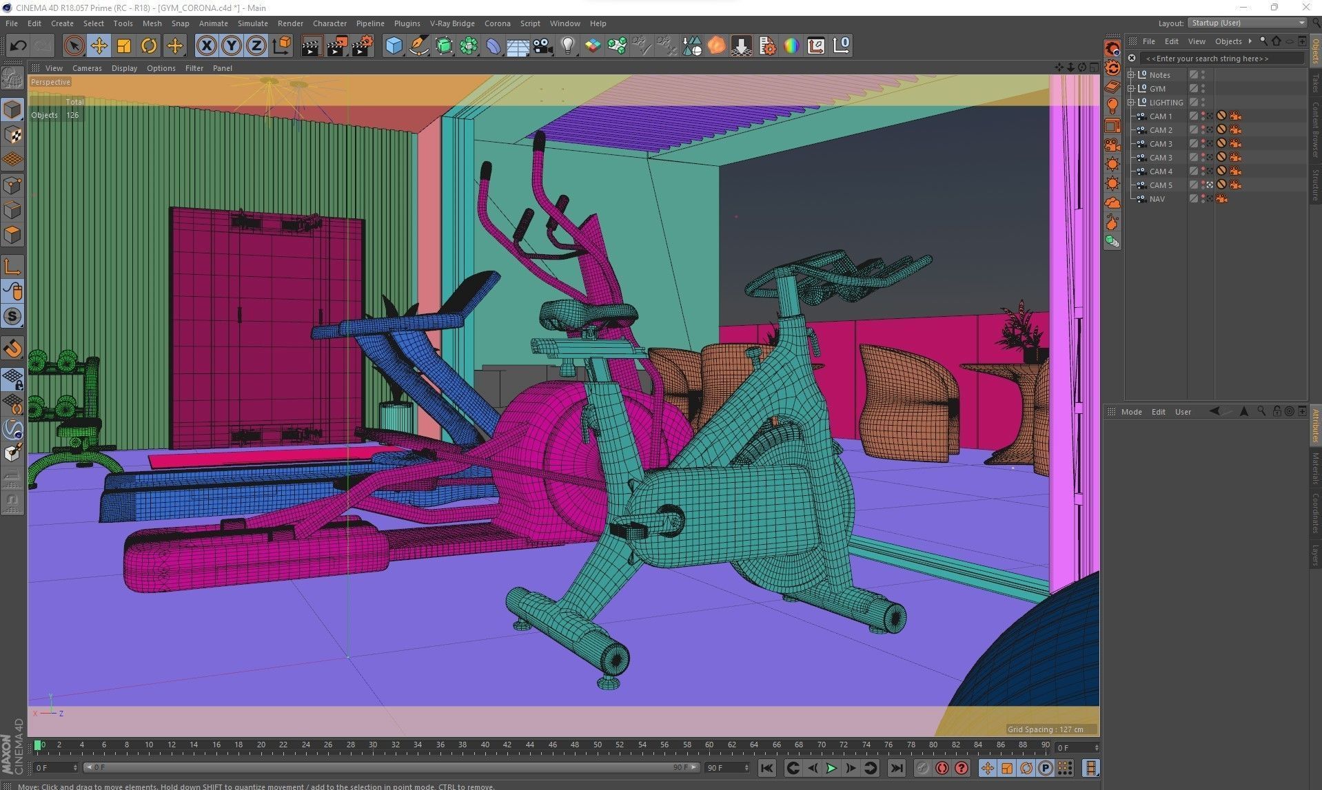Corona - C4D Scene files - Gym 3D model_12
