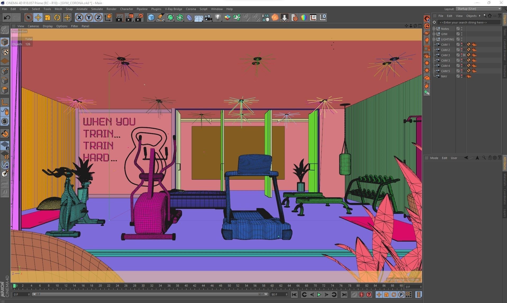 Corona - C4D Scene files - Gym 3D model_9