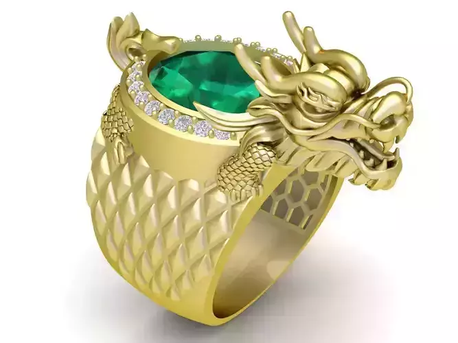 FengShui Lucky Dragon Turtle Ring 3294