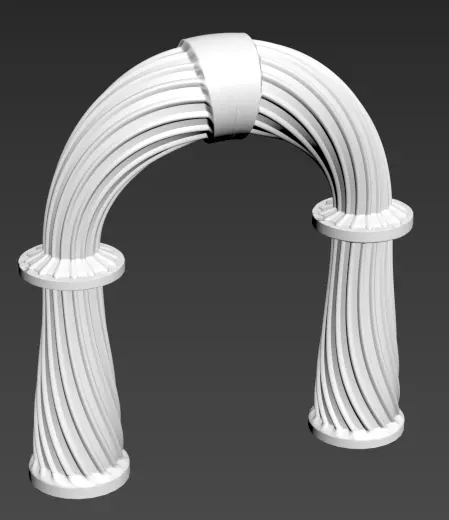 Arch Column Free 3D model