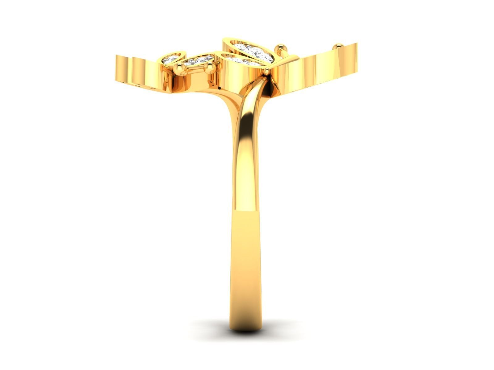 Solitaire Wedding Engagement Ring 3D print model_8