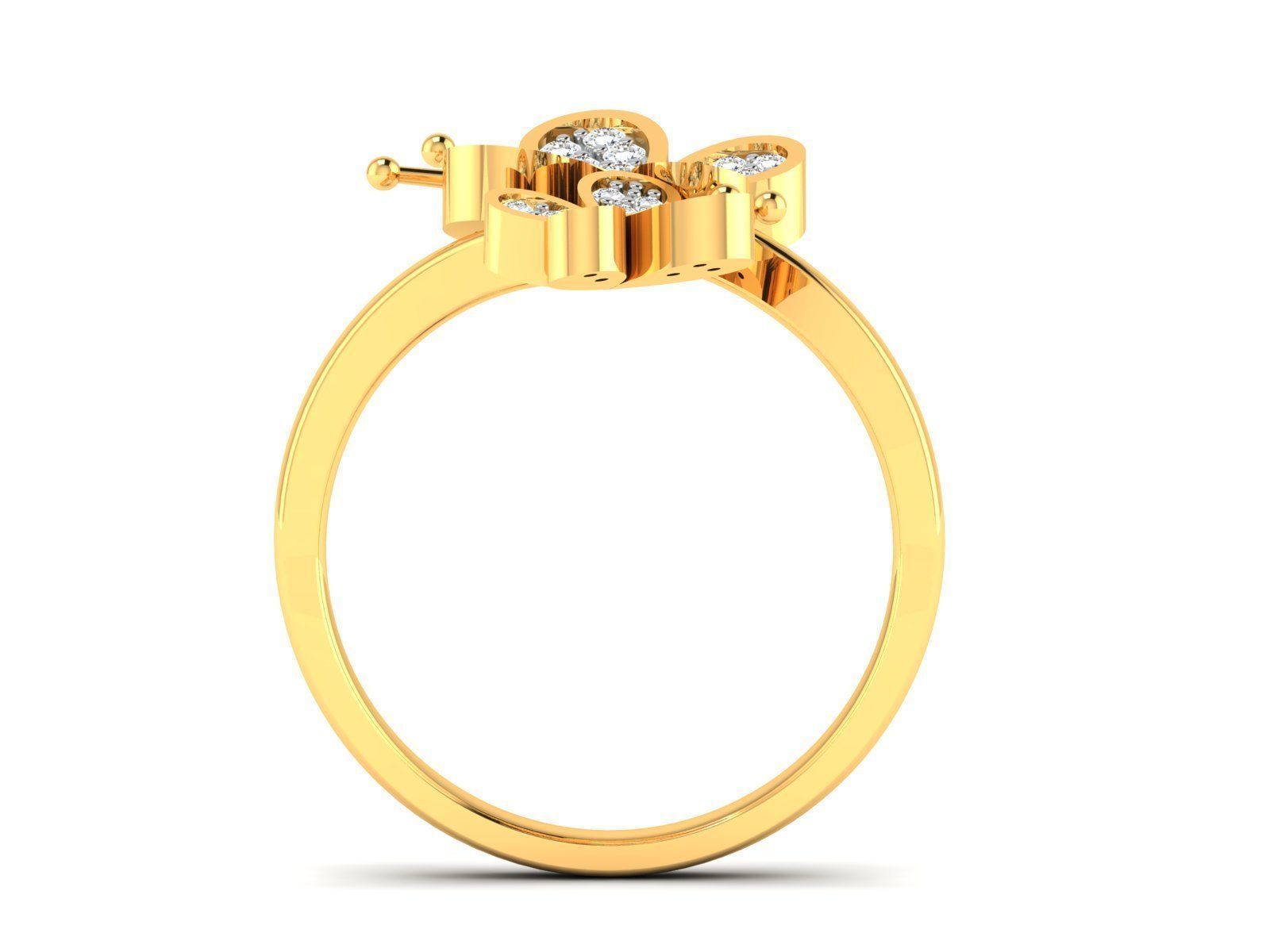 Solitaire Wedding Engagement Ring 3D print model_5