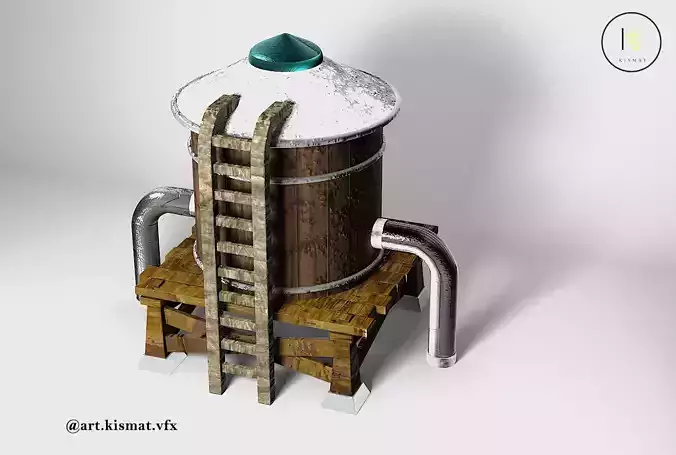 Water Tank CG Model Free 3D model