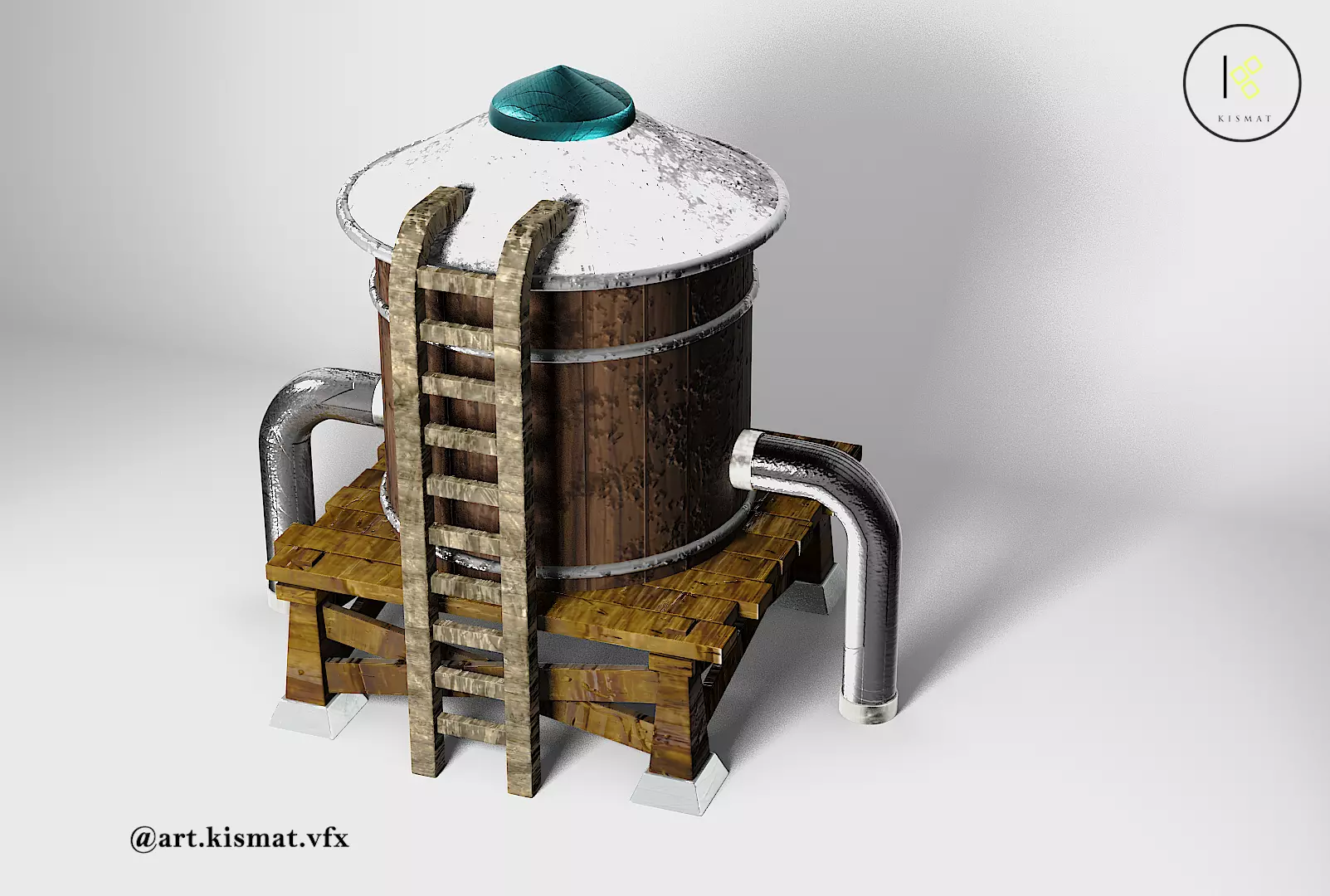 Water Tank CG Model Free 3D model