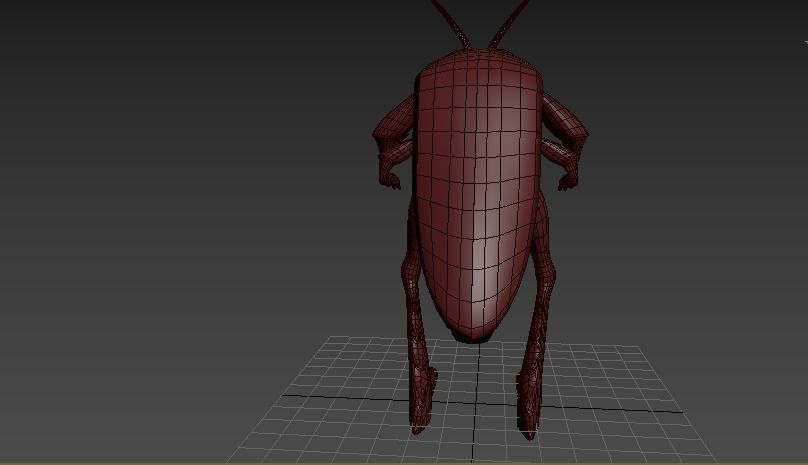 Insect cartoon Character Low-poly 3D model_5