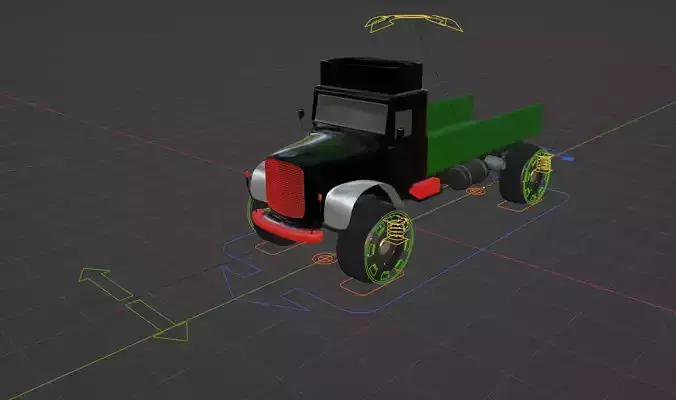 Totally rigged Truck model
