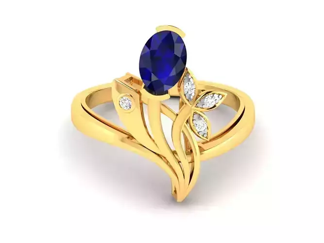 Solitaire Wedding Engagement Oval Ring