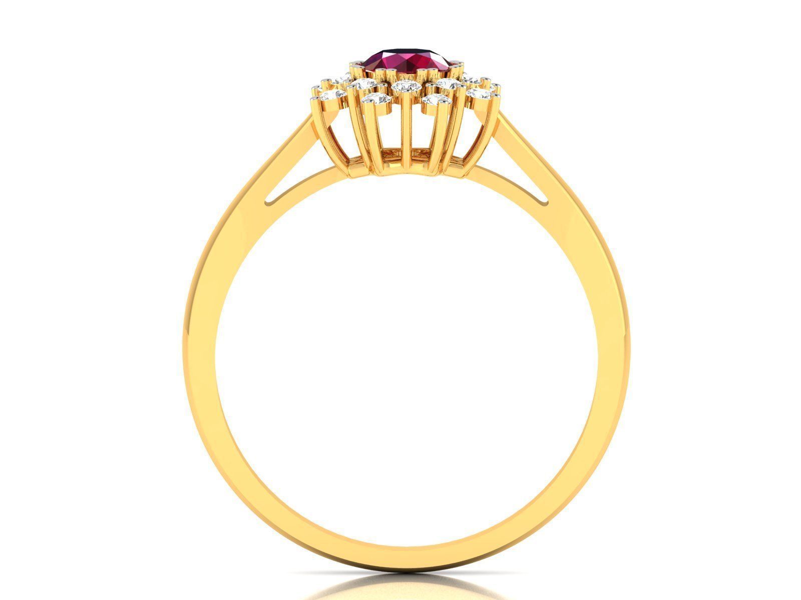 Solitaire Wedding Engagement Ring 3D print model_2