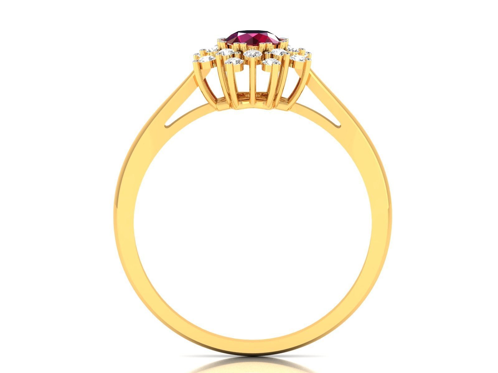 Solitaire Wedding Engagement Ring 3D print model_3