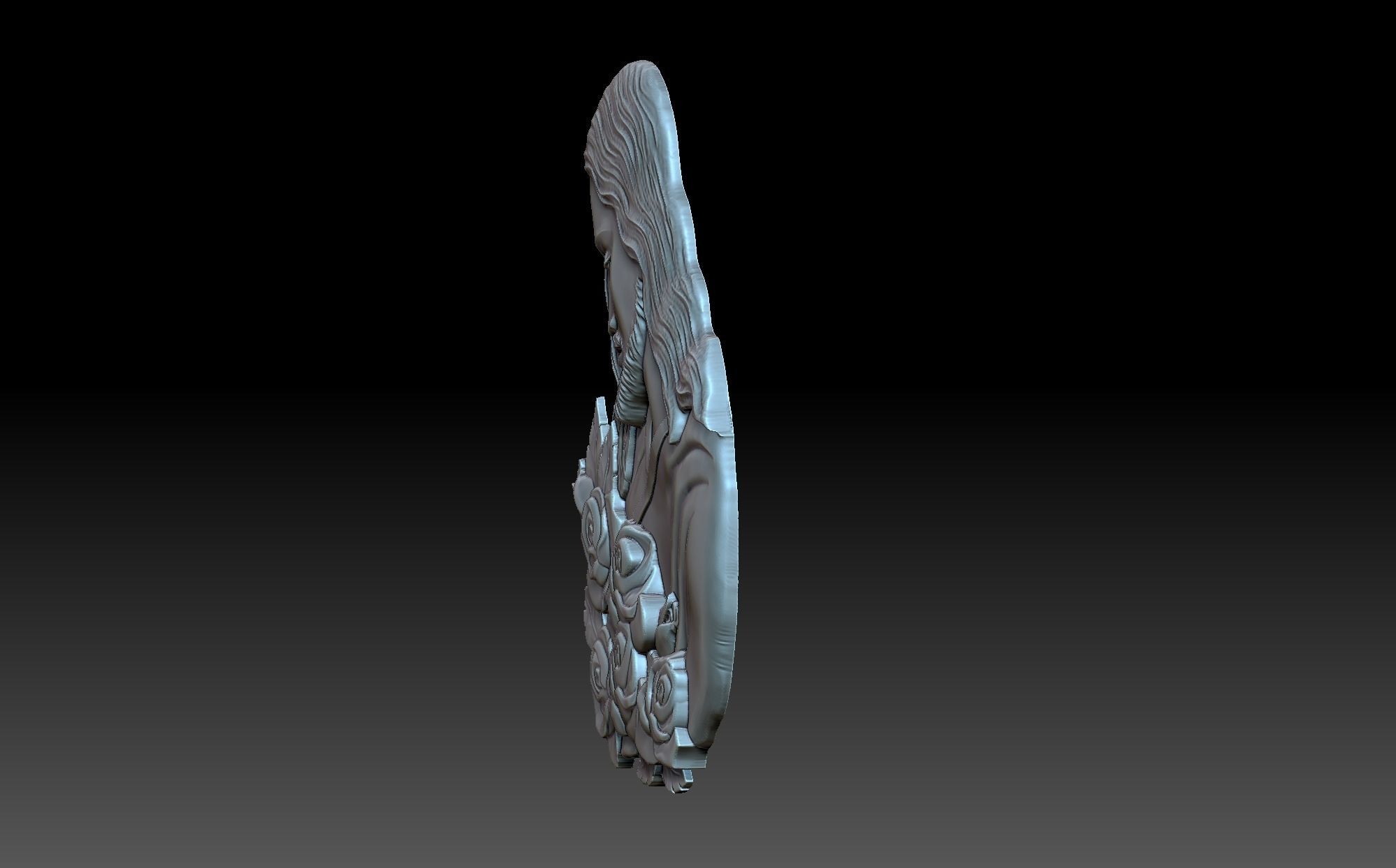 Jesus with flowers 3D print model_2