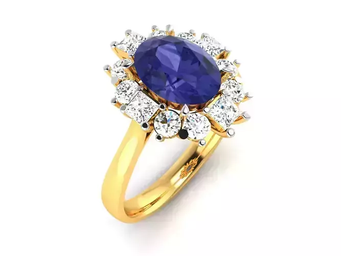 Solitaire Wedding Engagement Oval Ring