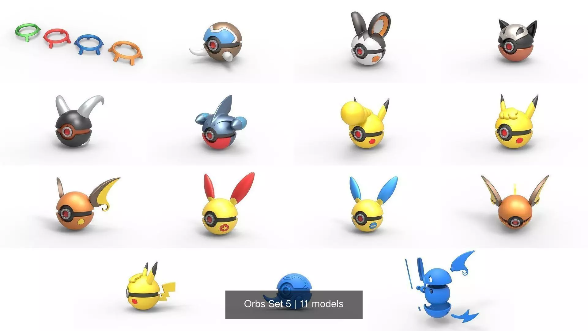 Orbs Set 5 3D Model Collection_0