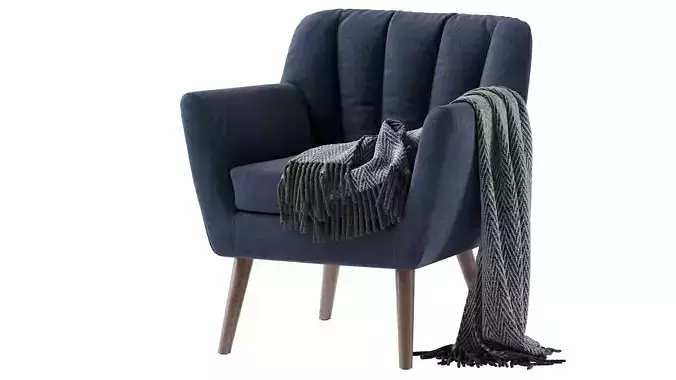 Madelyn Mid Century Modern Fabric Club Chair