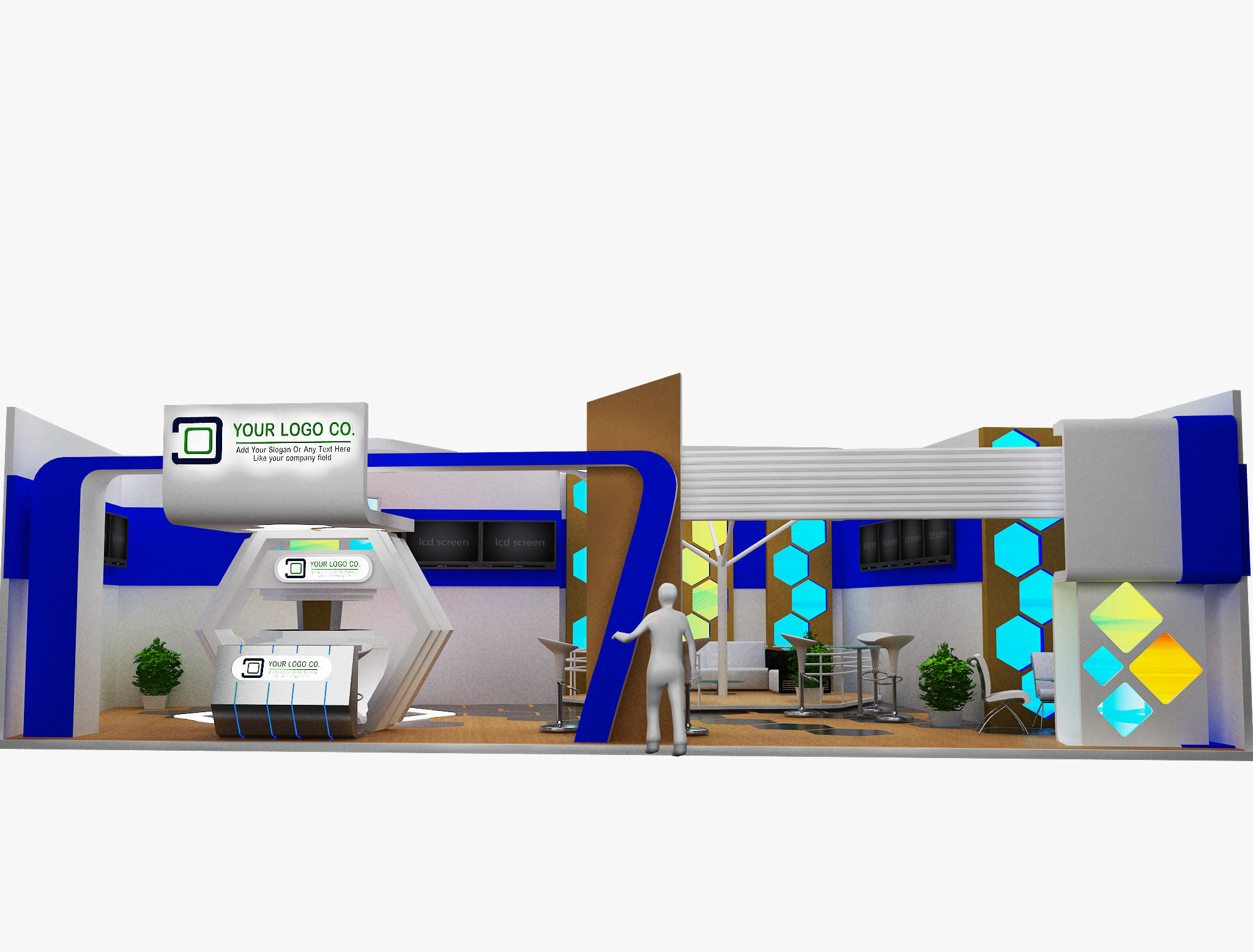 Booth Exhibition Stand a480a 3D model_2