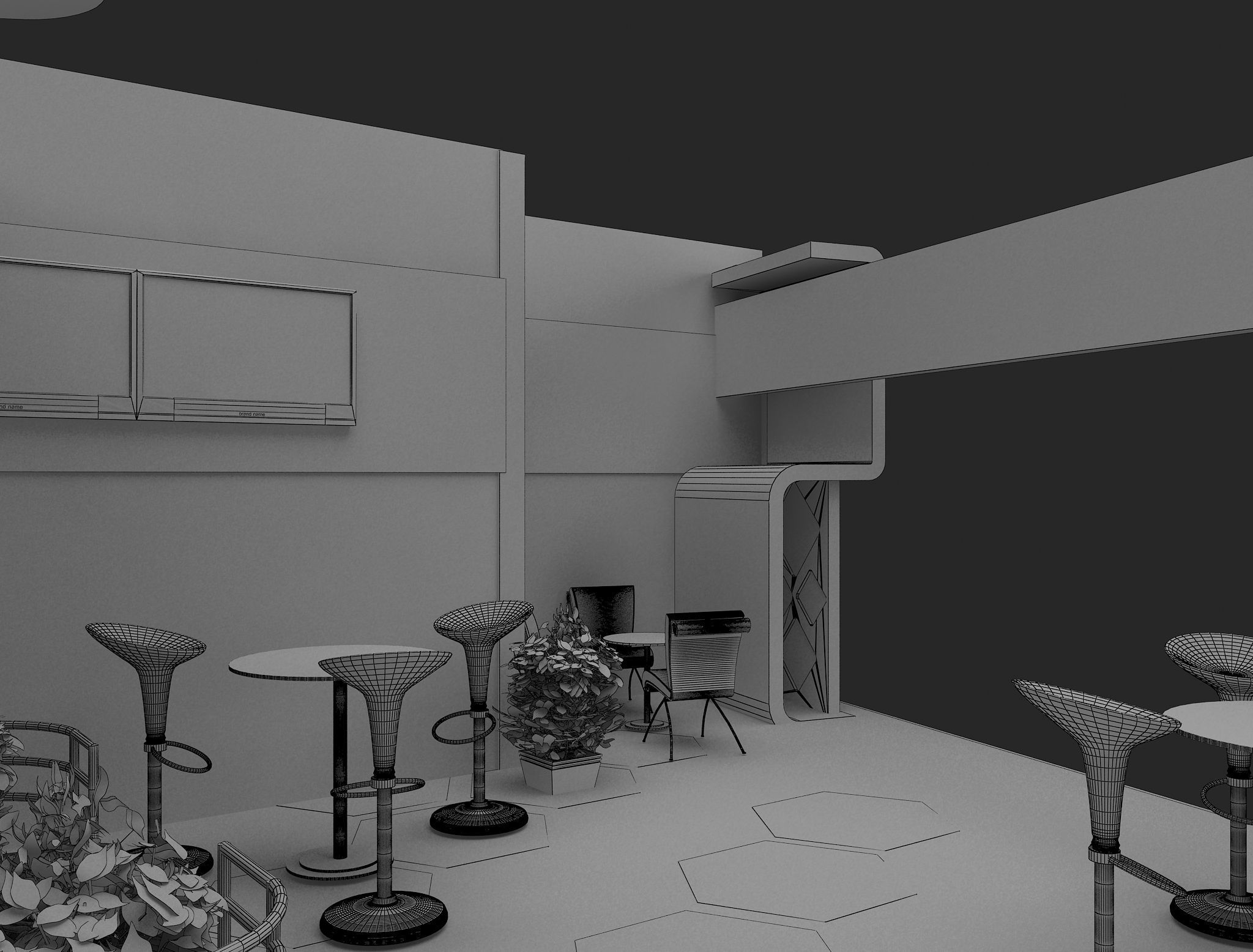 Booth Exhibition Stand a480a 3D model_15