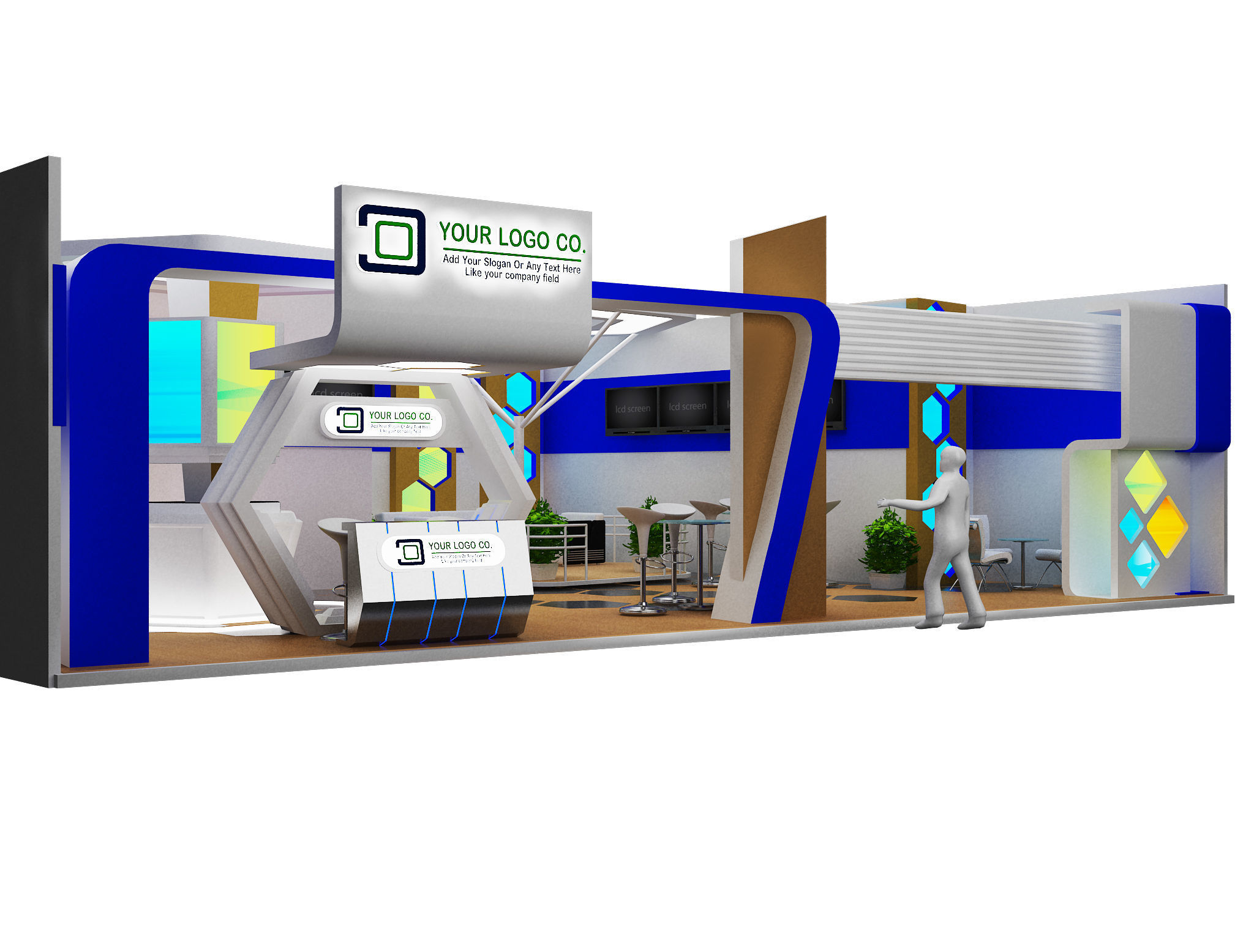 Booth Exhibition Stand a480a 3D model_4