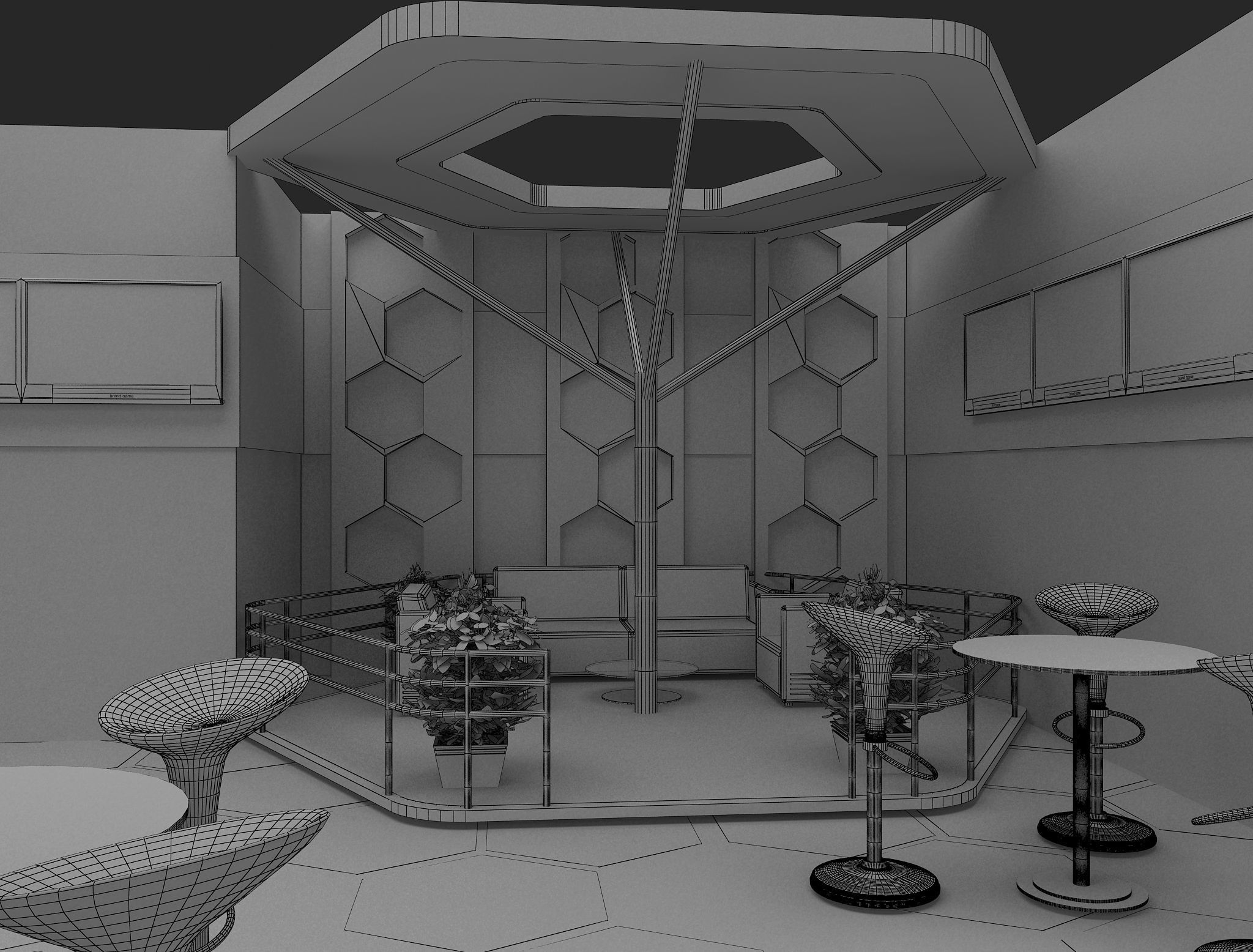 Booth Exhibition Stand a480a 3D model_13
