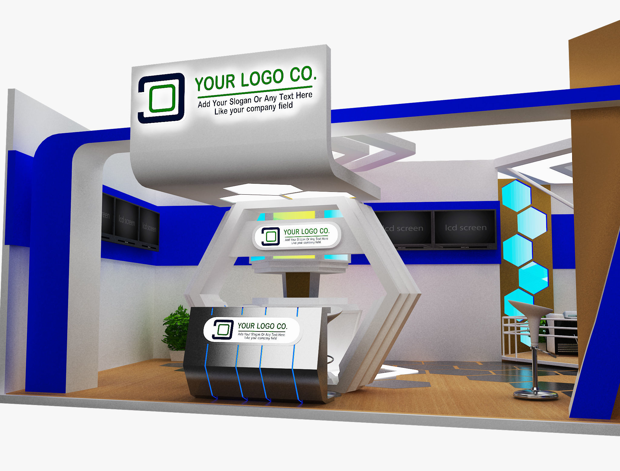 Booth Exhibition Stand a480a 3D model_20
