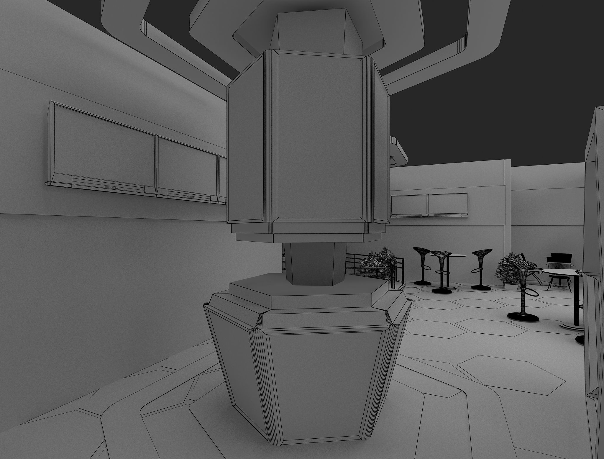 Booth Exhibition Stand a480a 3D model_19