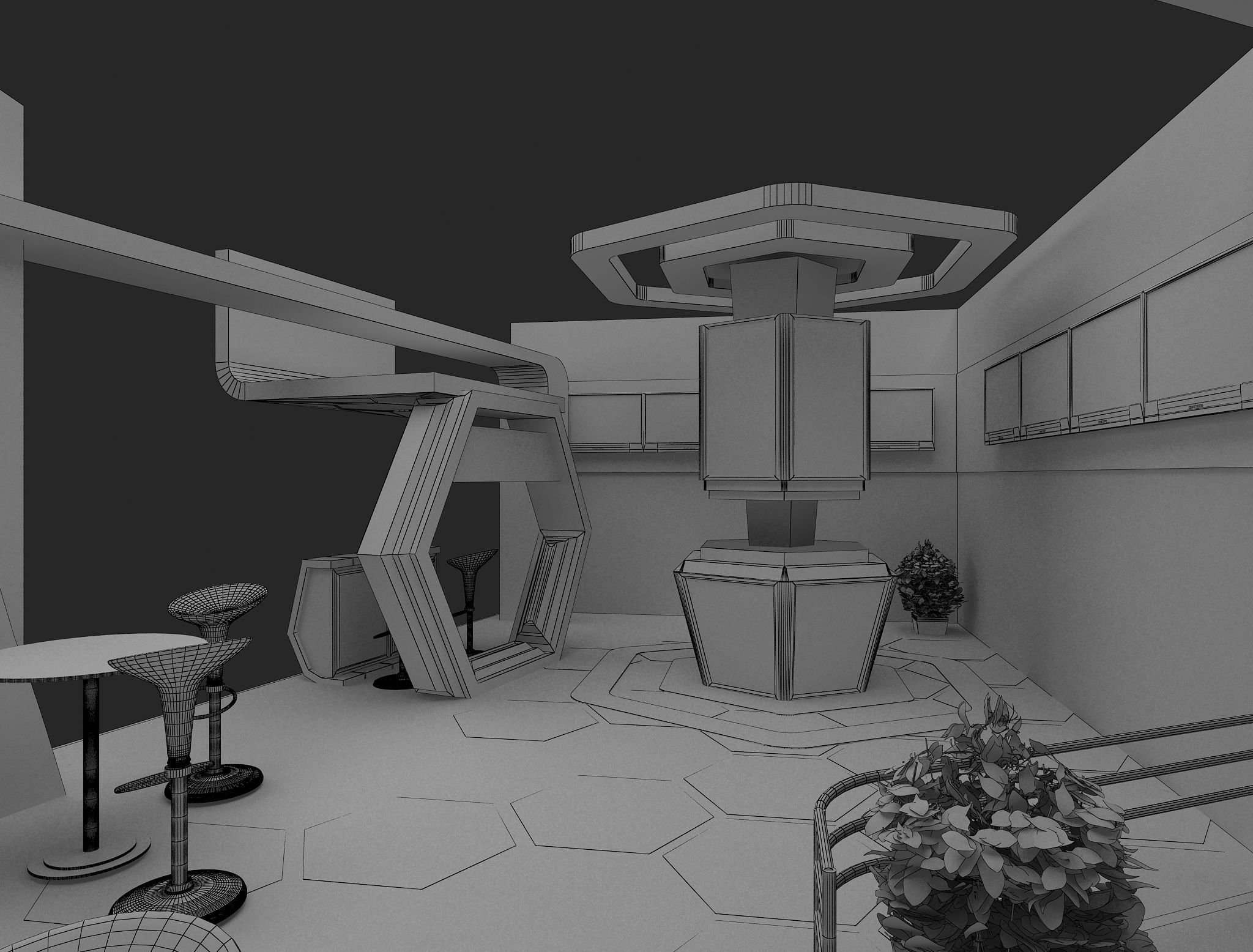 Booth Exhibition Stand a480a 3D model_17