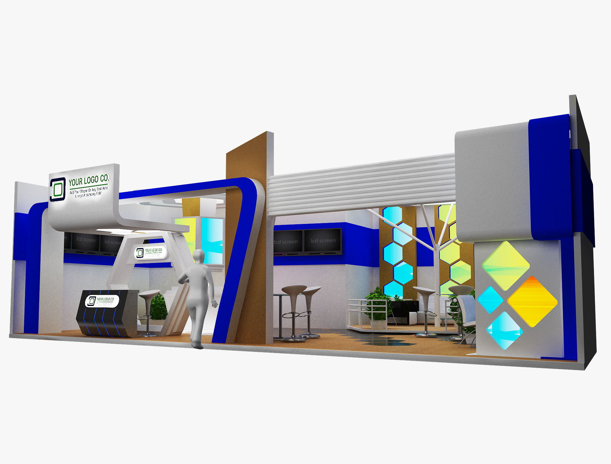 Booth Exhibition Stand a480a 3D model_22