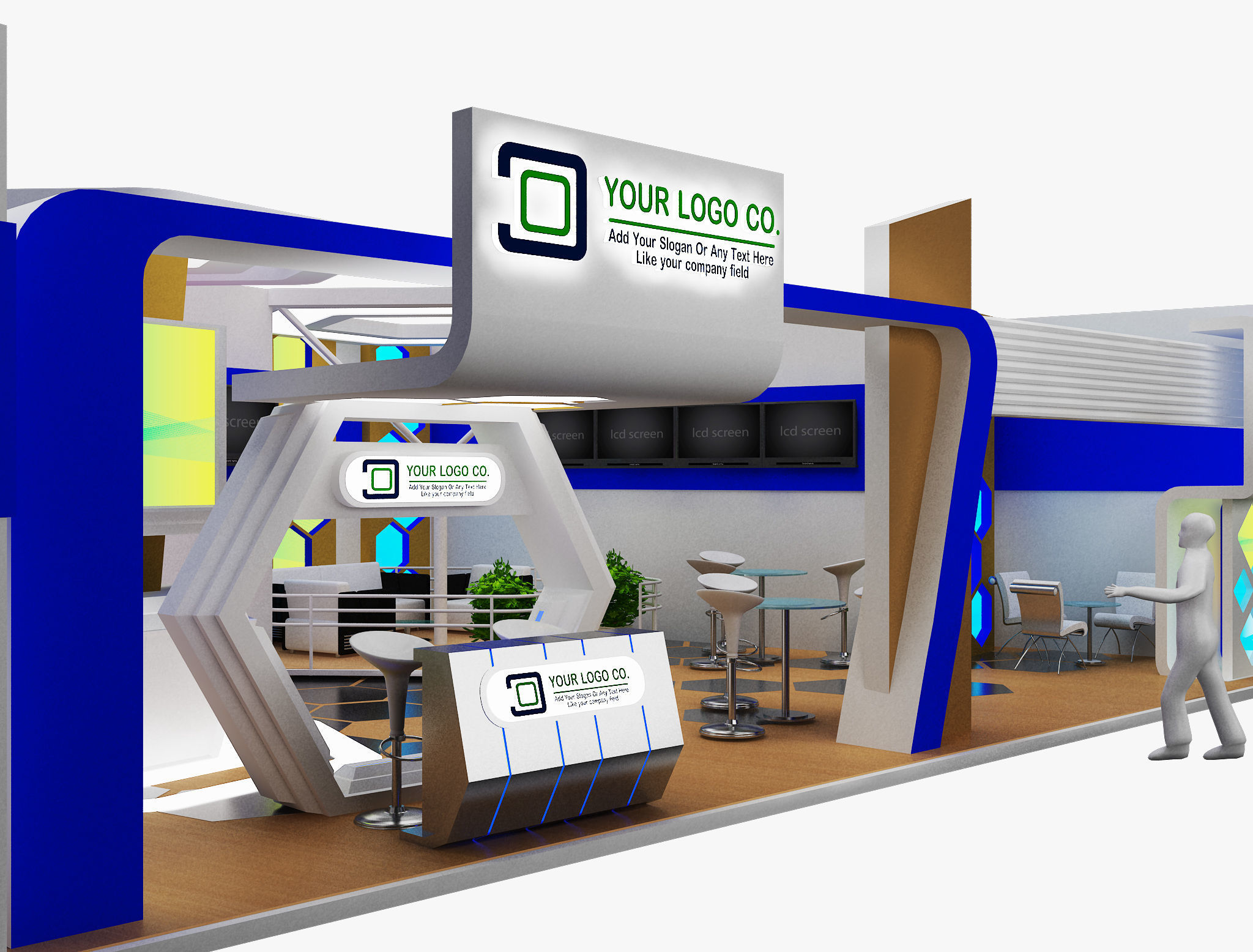 Booth Exhibition Stand a480a 3D model_24