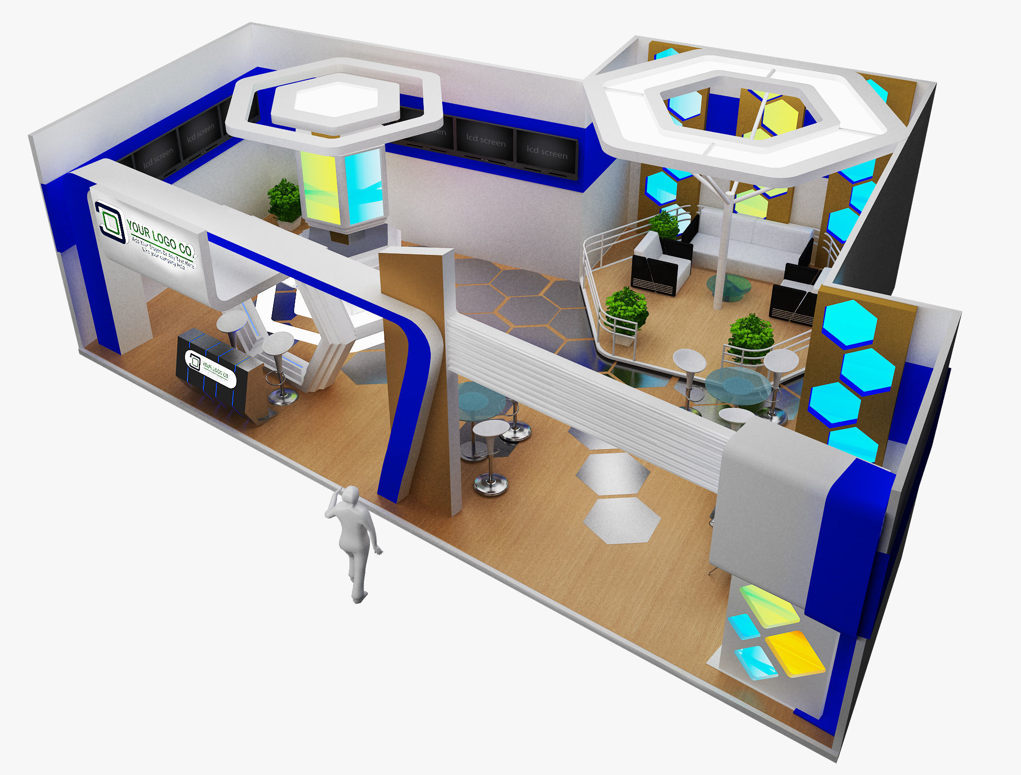 Booth Exhibition Stand a480a 3D model_26
