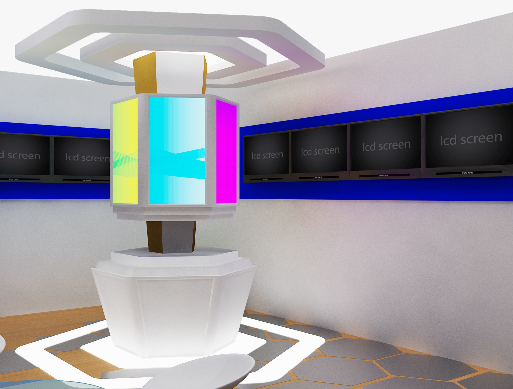 Booth Exhibition Stand a480a 3D model_28