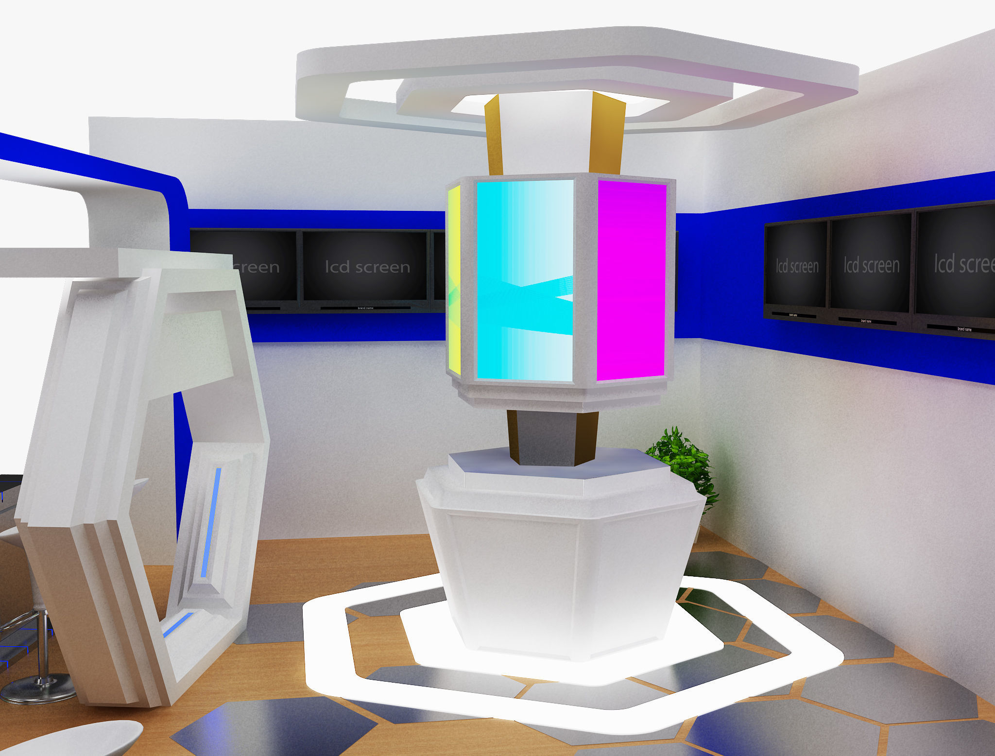 Booth Exhibition Stand a480a 3D model_30