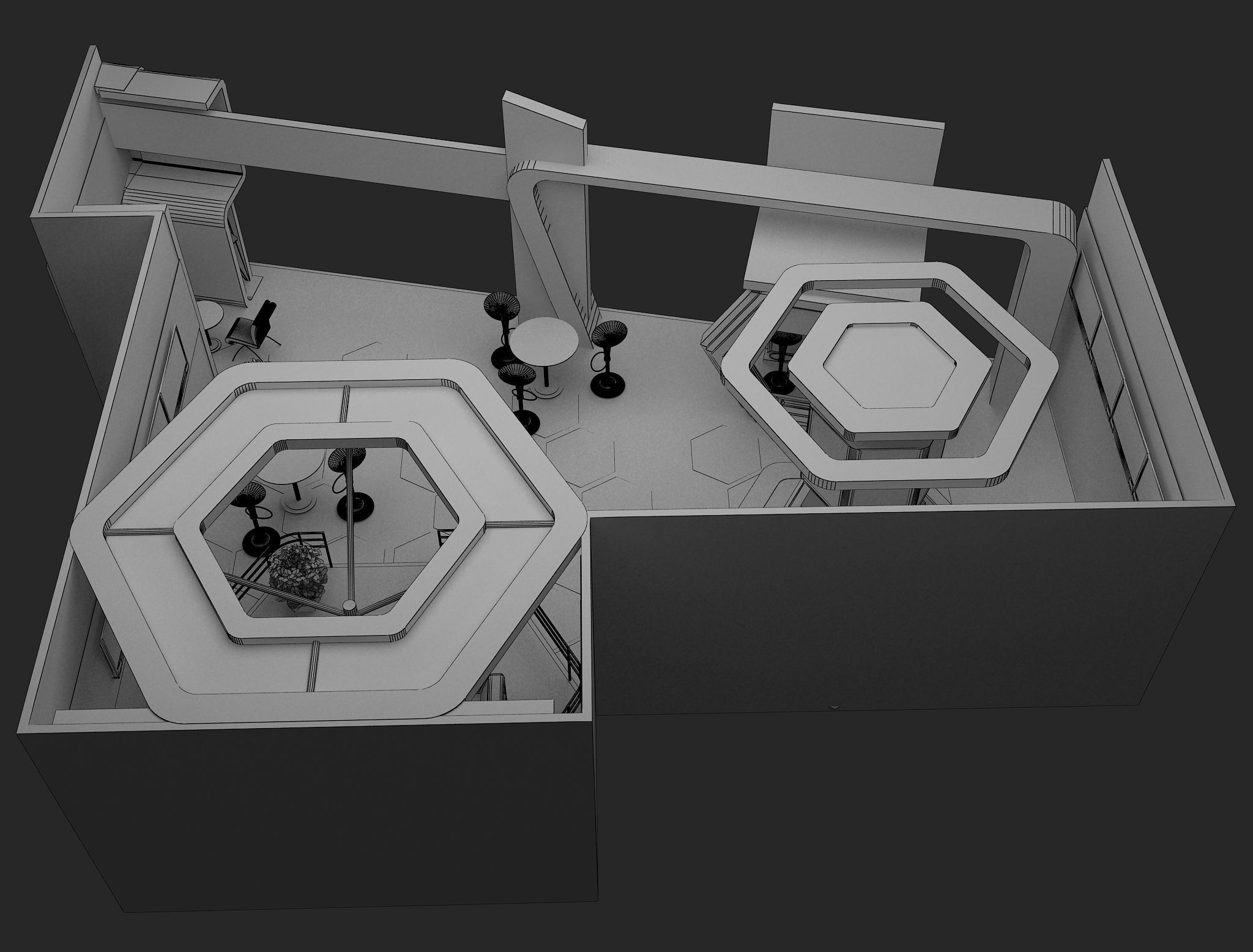 Booth Exhibition Stand a480a 3D model_9