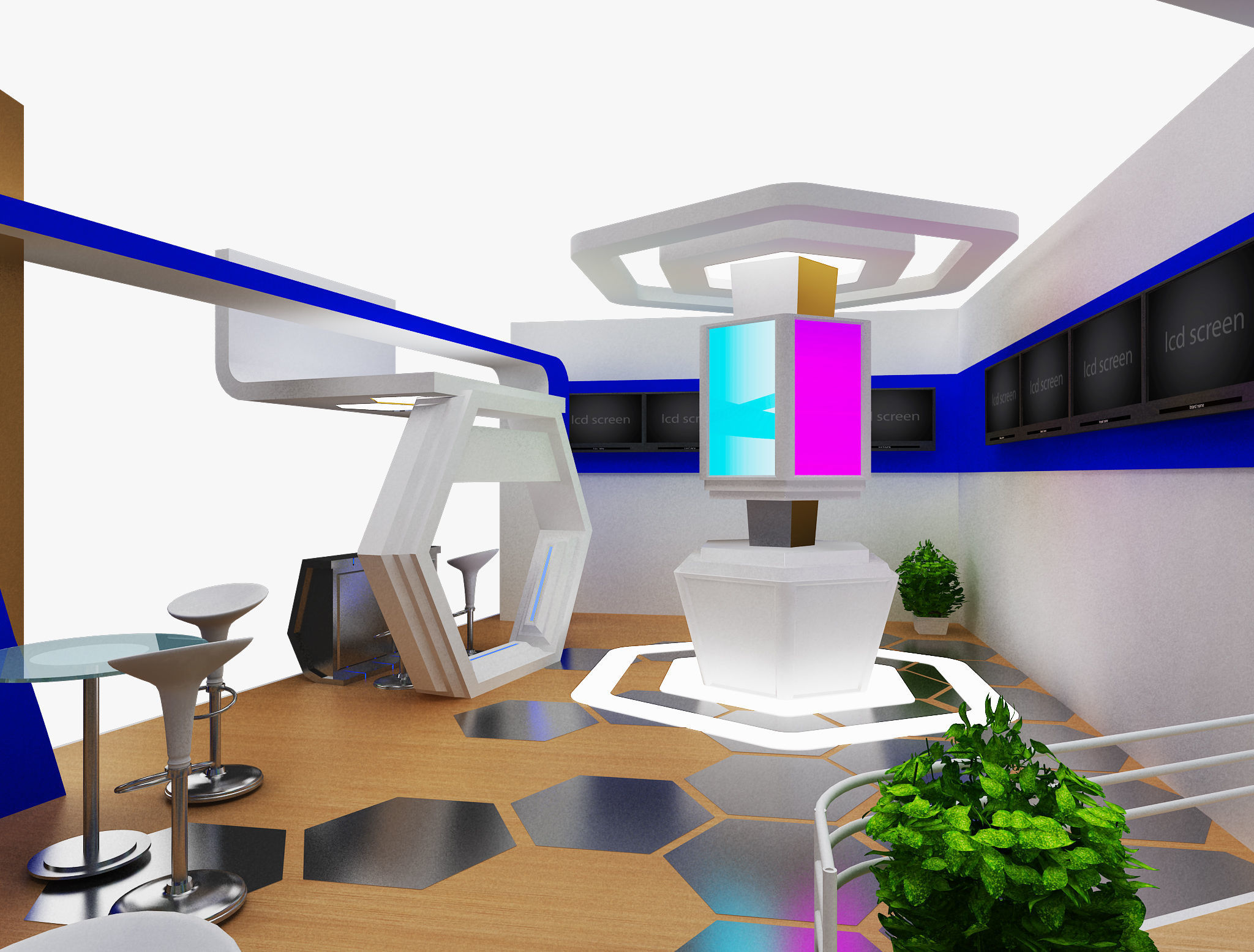 Booth Exhibition Stand a480a 3D model_16