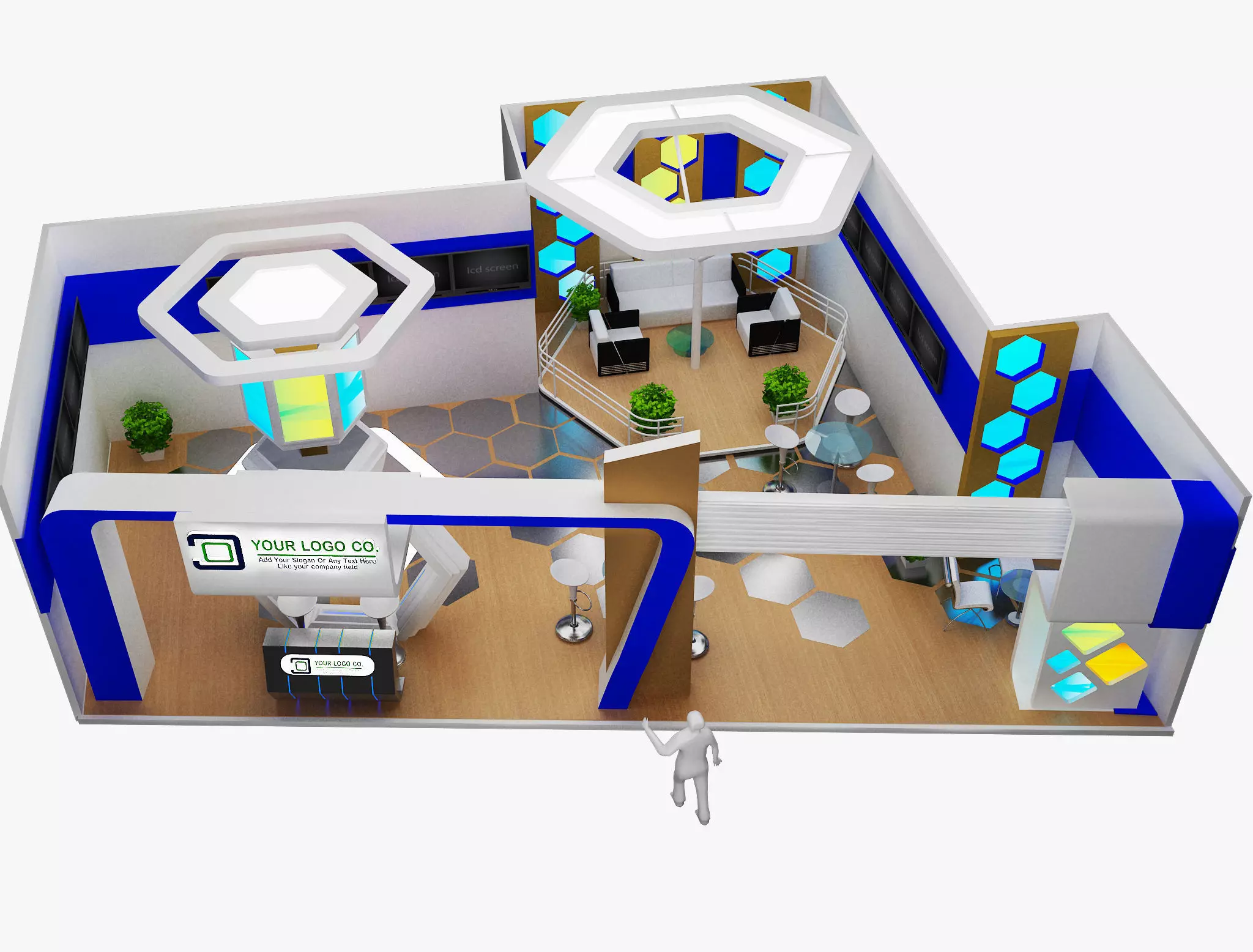 Booth Exhibition Stand a480a 3D model_0