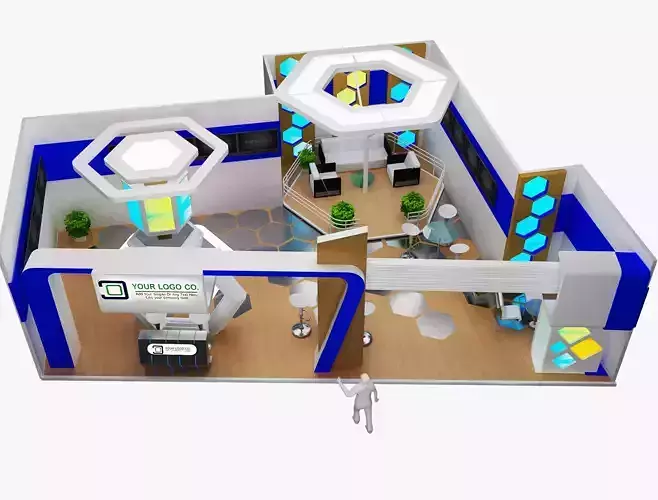 Booth Exhibition Stand a480a 3D model
