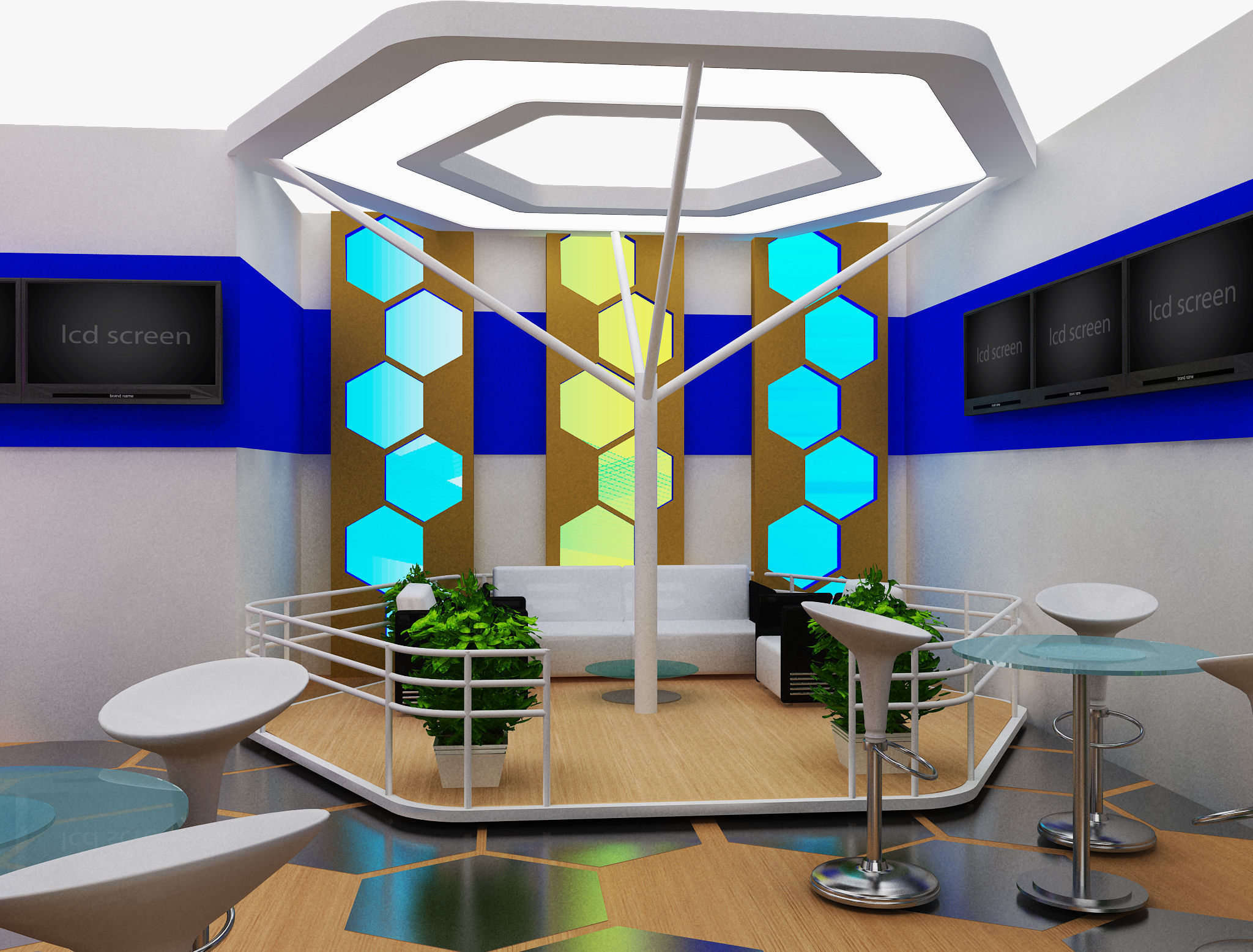 Booth Exhibition Stand a480a 3D model_12