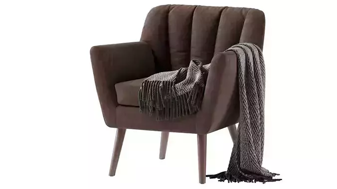 Madelyn Mid Century Modern Fabric Club Chair