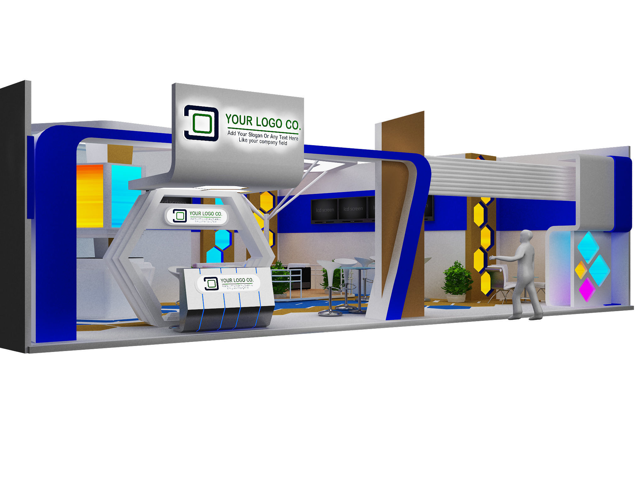  Booth Exhibition Stand a480b 3D model_2